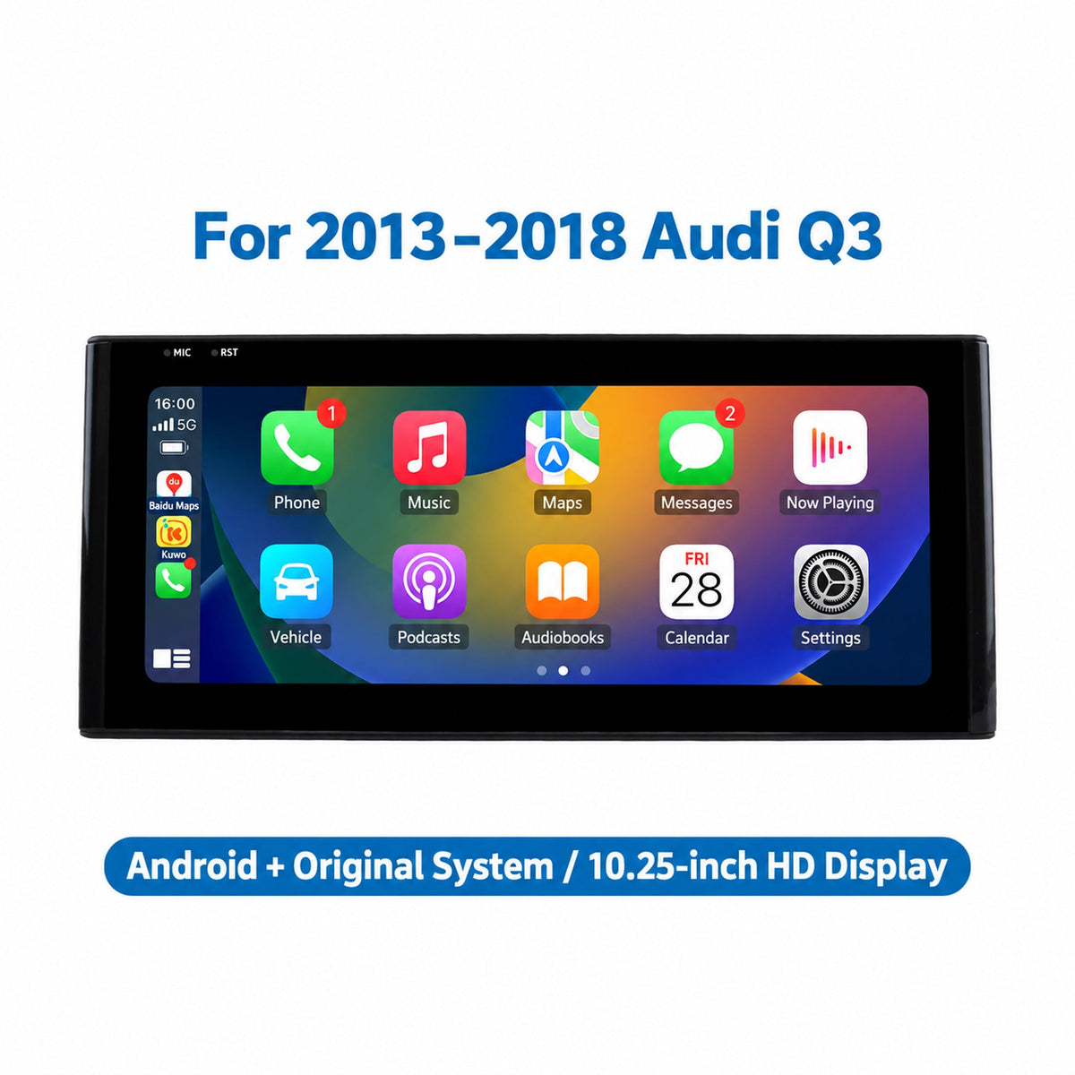 Navigation display and accessories — English product illustration