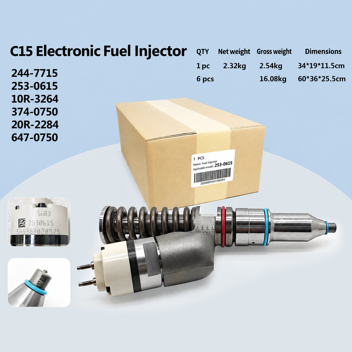 Product details and specifications in English